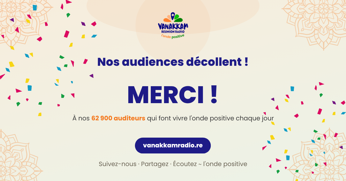 Vanakkam Réunion Radio confirme sa progression d’audience